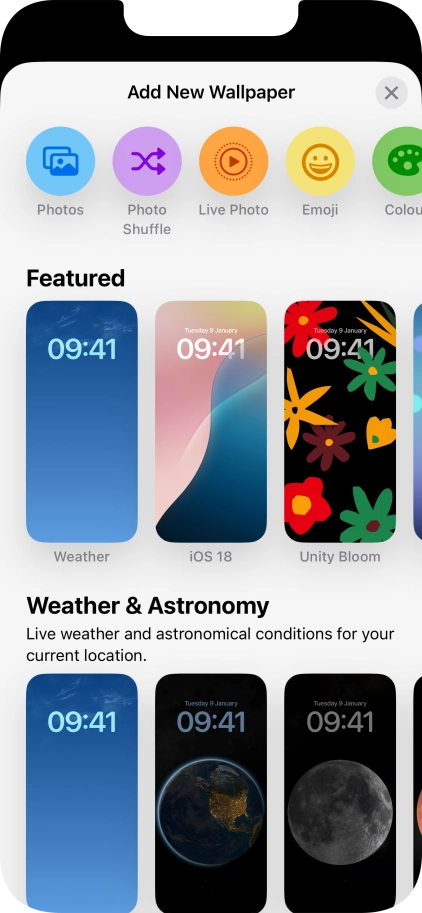 Press the required category and follow the instructions on the screen to select the required background image. Press the required category and follow the instructions on the screen to select the required background image.