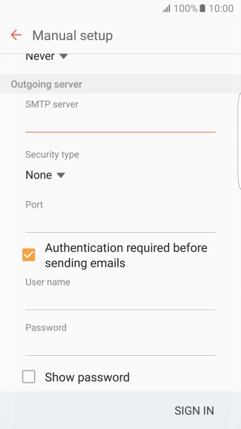 Press the drop down list below 