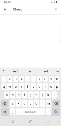 Key in the name or subject of the required app and press the search icon.
