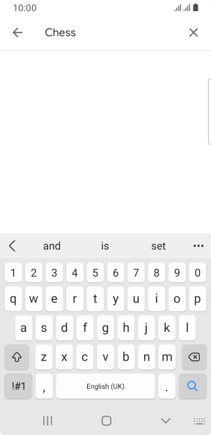 Key in the name or subject of the required app and press the search icon.