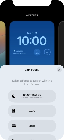 Press the required focus mode. Press the required focus mode.