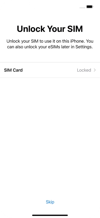 Press SIM Card. Press SIM Card.