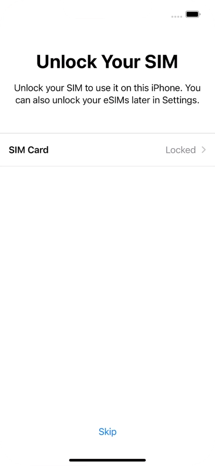 Press SIM Card. Press SIM Card.