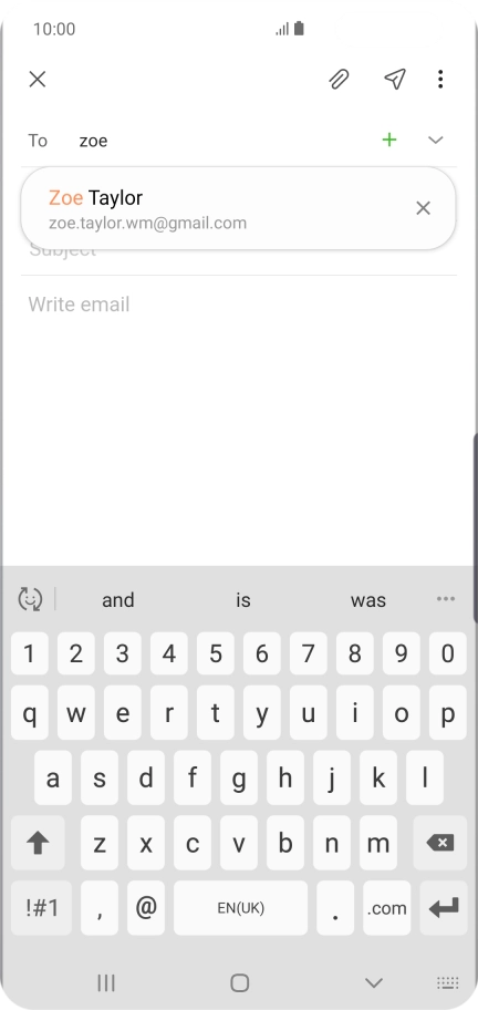 Press the required contact. Press the required contact.