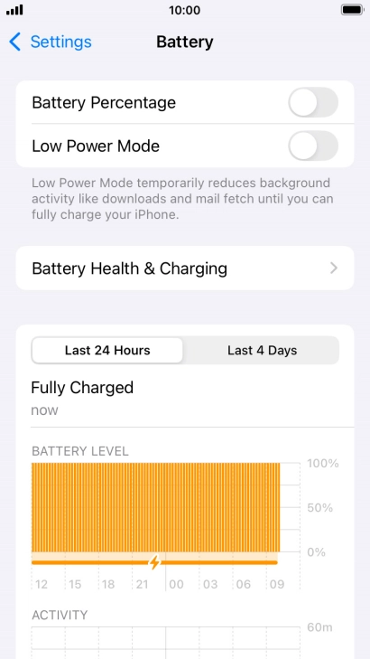 Press Battery Health & Charging.