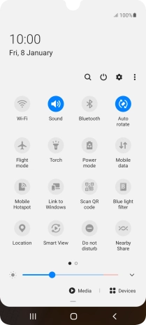 Press the settings icon.