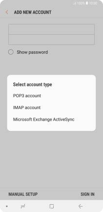 Press IMAP account.