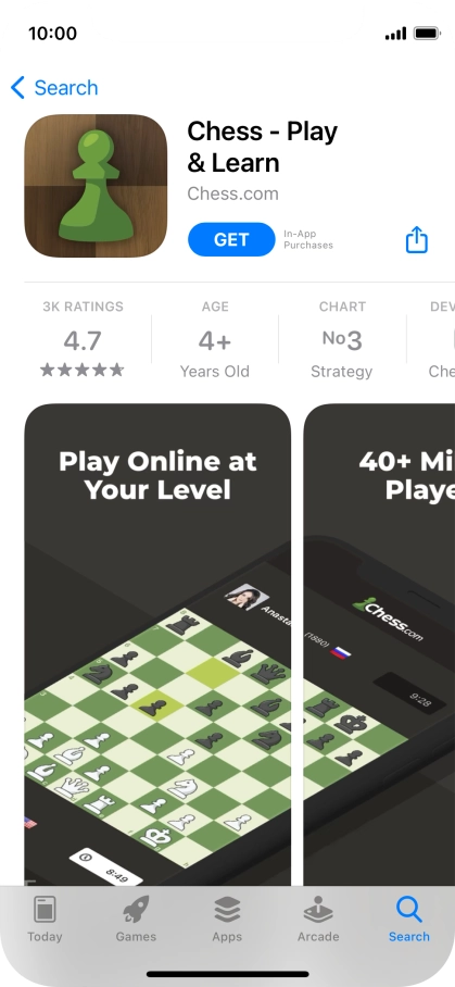 Press GET and follow the instructions on the screen to install the app.
