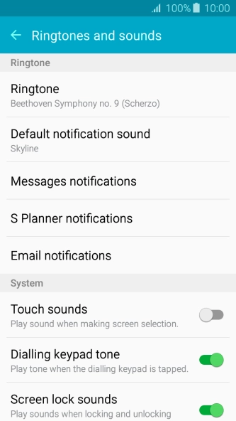 Press the Home key to return to the home screen.