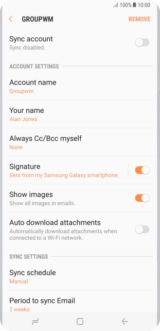 Press the indicator next to 