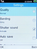 Select Quality and press the Left selection key.