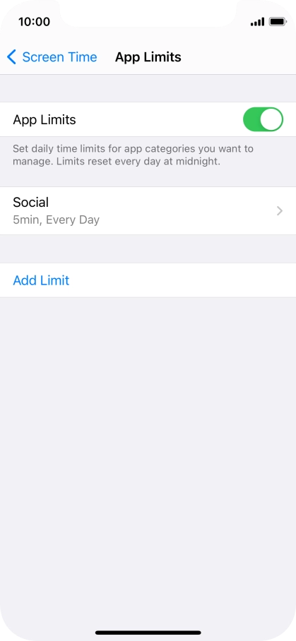 Press the required category.
