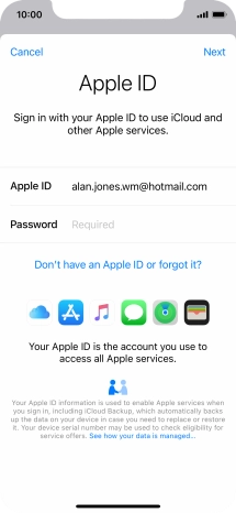 Press the field next to 