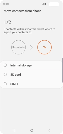 Press the name of the SIM.