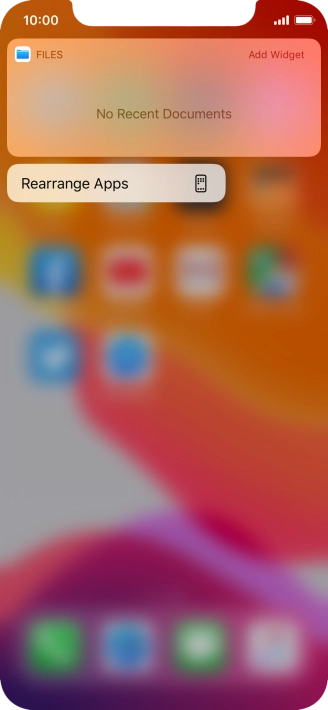 Press Rearrange Apps.