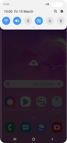 Press the settings icon.