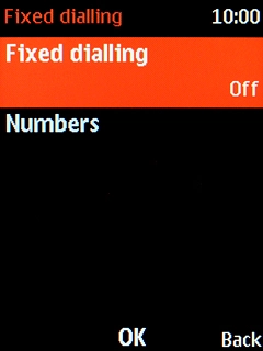 Select Fixed dialling.