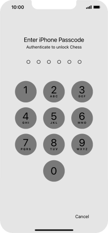 Use the phone lock code you created. The app is now no longer locked.