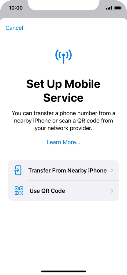 Press Use QR Code. Press Use QR Code.