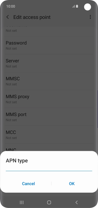 Key in mms and press OK.