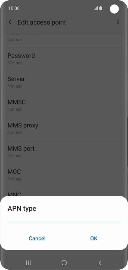 Key in mms and press OK.