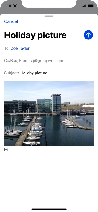 Press the send icon.