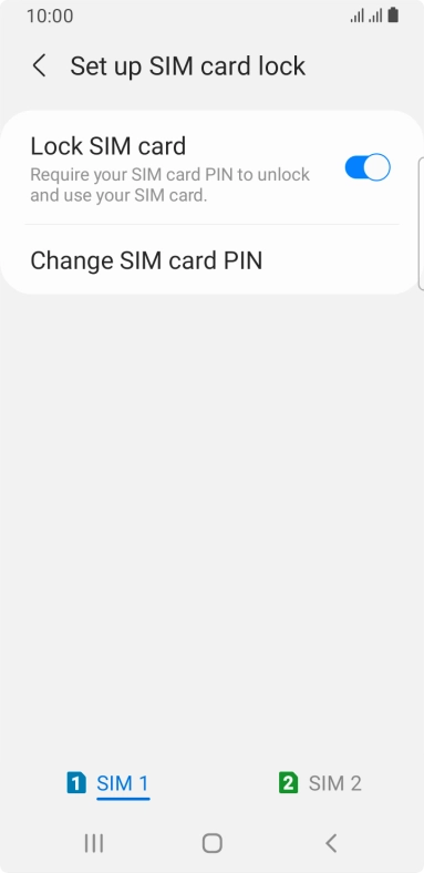 Press the required SIM.