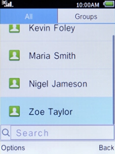 Press the Left selection key.