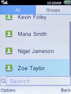 Press the Left selection key.