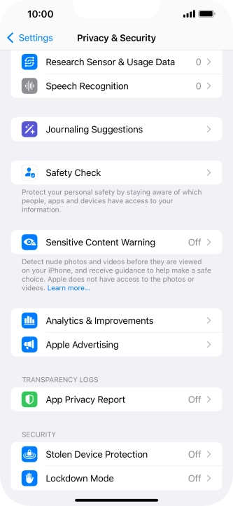 Press App Privacy Report. Press App Privacy Report.