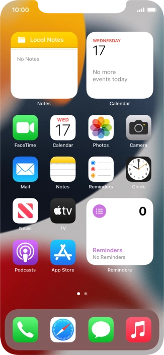 If you're using a Widget Stack: slide up or down on the stack to select the required widget.