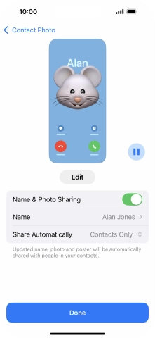 Press the indicator next to 