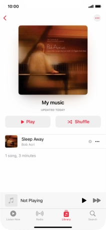 Go to the required category or playlist and press the required audio file.
