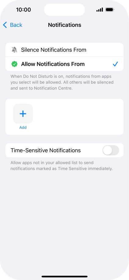 Press the indicator next to 