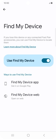 Press the Home key to return to the home screen.
