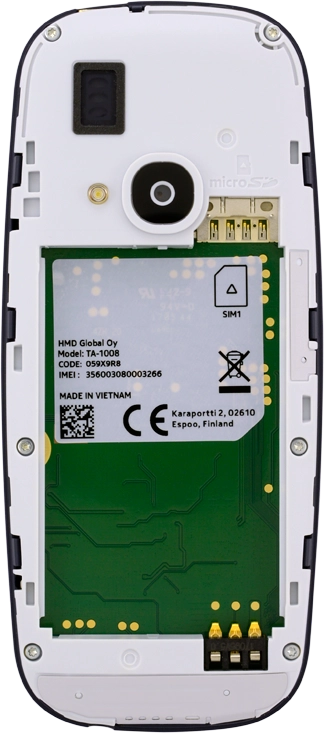 Place your SIM as illustrated next to the SIM holder.