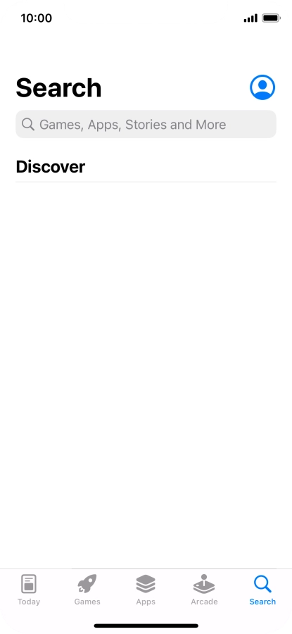 Press the search field and key in the name or subject of the required app.
