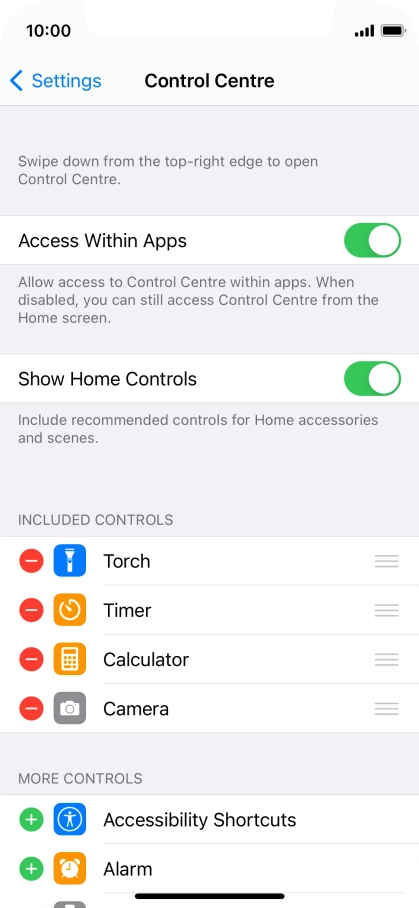 Press the indicator next to 