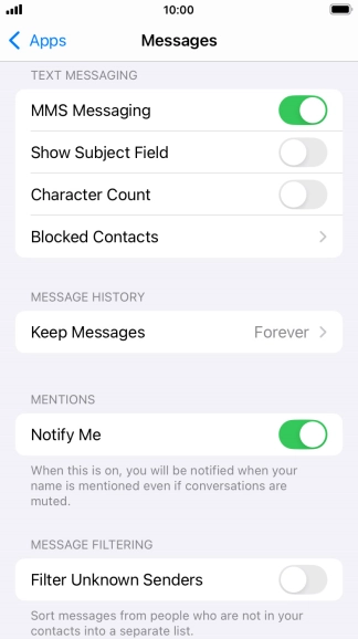 Press the Home key to return to the home screen.