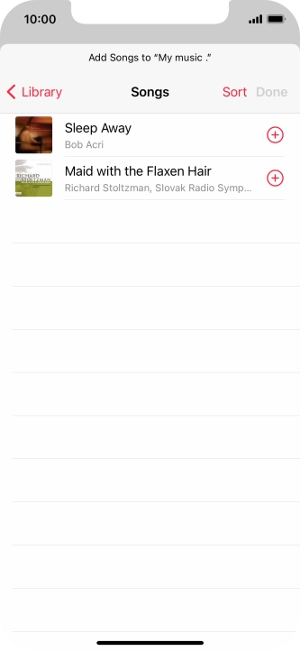 Go to the required category and press the required audio file.