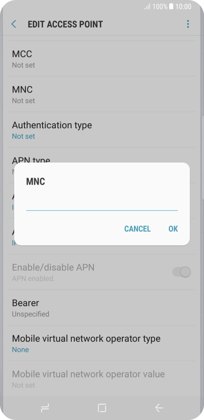 Key in 01 and press OK.