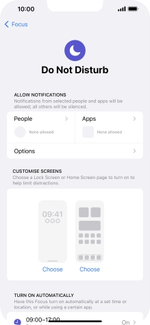 Press People and follow the instructions on the screen to select which contacts you would like to receive calls and notifications from when Do Not Disturb is turned on. Press People and follow the instructions on the screen to select which contacts you would like to receive calls and notifications from when Do Not Disturb is turned on.