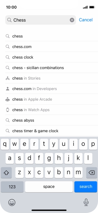 Press search.