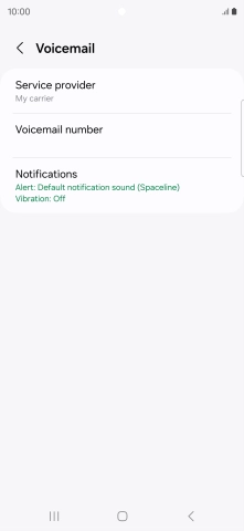 Press Voicemail number.