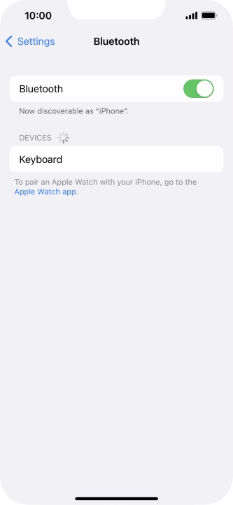 Press the required Bluetooth device and follow the instructions on the screen to pair the device with your phone.