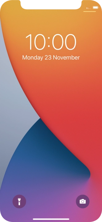 Slide your finger upwards starting from the bottom of the screen.