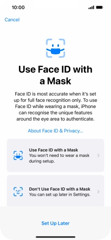 Press Set Up Later. Press Set Up Later.