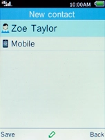 Select Mobile and press the Left selection key.