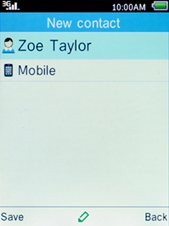 Select Mobile and press the Left selection key.