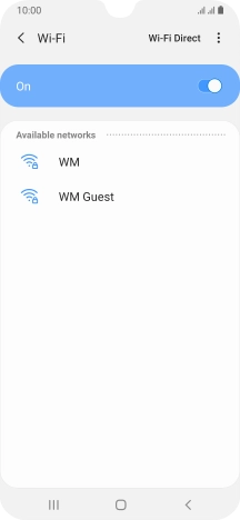 Press the required Wi-Fi network. Press the required Wi-Fi network.